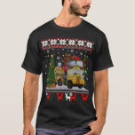 School Buss Driver Reindeer Santa Hat Ugly Christm T Shirt<br><div class="desc">Skola Buss Driver Reindeer Santa Hat Ugly Julsötare</div>