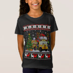 School Buss Driver Reindeer Santa Hat Ugly Christm T Shirt<br><div class="desc">Skola Buss Driver Reindeer Santa Hat Ugly Julsötare</div>