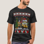School Buss Driver Reindeer Santa Hat Ugly Christm T Shirt<br><div class="desc">Skola Buss Driver Reindeer Santa Hat Ugly Julsötare</div>