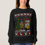 School Buss Driver Reindeer Santa Hat Ugly Christm T Shirt<br><div class="desc">Skola Buss Driver Reindeer Santa Hat Ugly Julsötare</div>