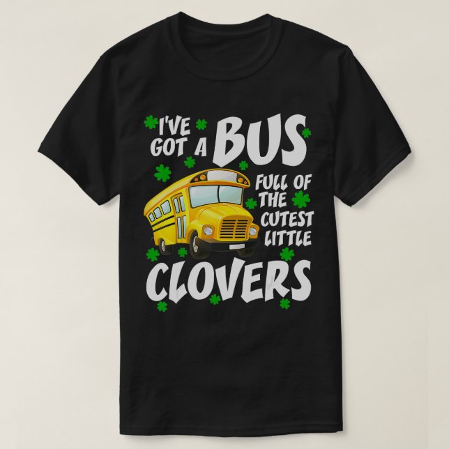 School Buss Driver Saint St patricks day 2023 Cute T Shirt (Design framsida)