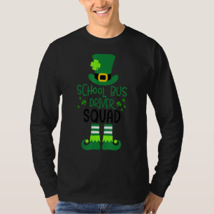 School Buss Driver Squad St patricks day Funny Lep T Shirt