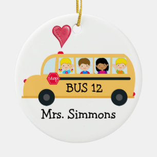 School Buss Driver - SRF Julgransprydnad Keramik