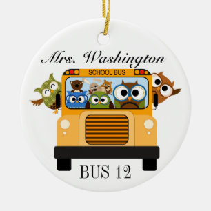 School Buss Driver - SRF Julgransprydnad Keramik