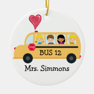 School Buss Driver - SRF Julgransprydnad Keramik