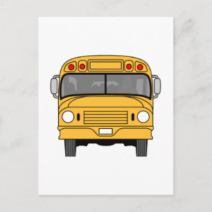 School Buss Front Vykort