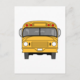 School Buss Front Vykort