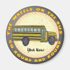School Buss Hjul Magnet