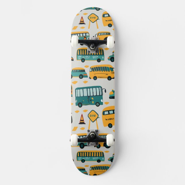 School Buss Mini Skateboard Bräda 18,5 Cm (Framsida)