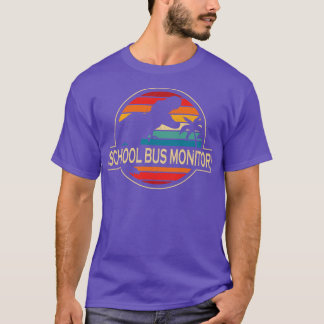 School Buss Monitor Dinosaur T Shirt