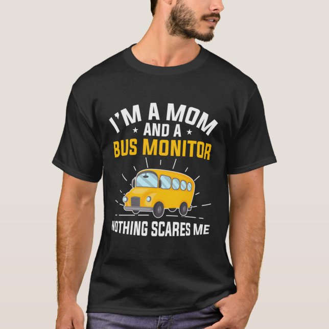 School Buss Monitor T Shirt (Framsida)