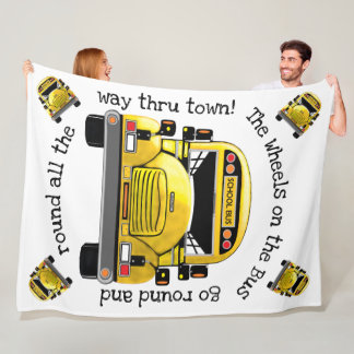 School Buss Personlig Blanket Fleecefilt