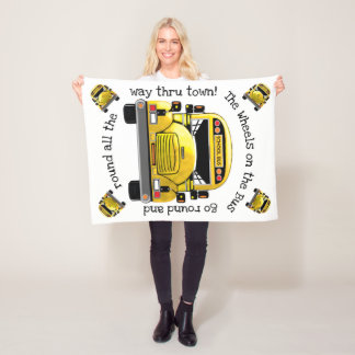 School Buss Personlig Blanket Fleecefilt