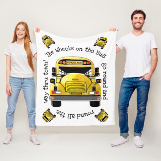 School Buss Personlig Blanket Fleecefilt