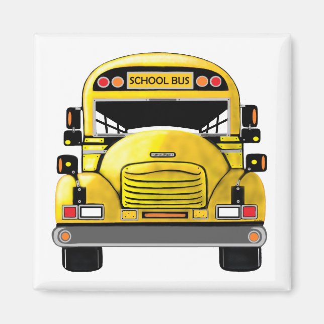 School Buss Personlig Magnet (Framsidan)