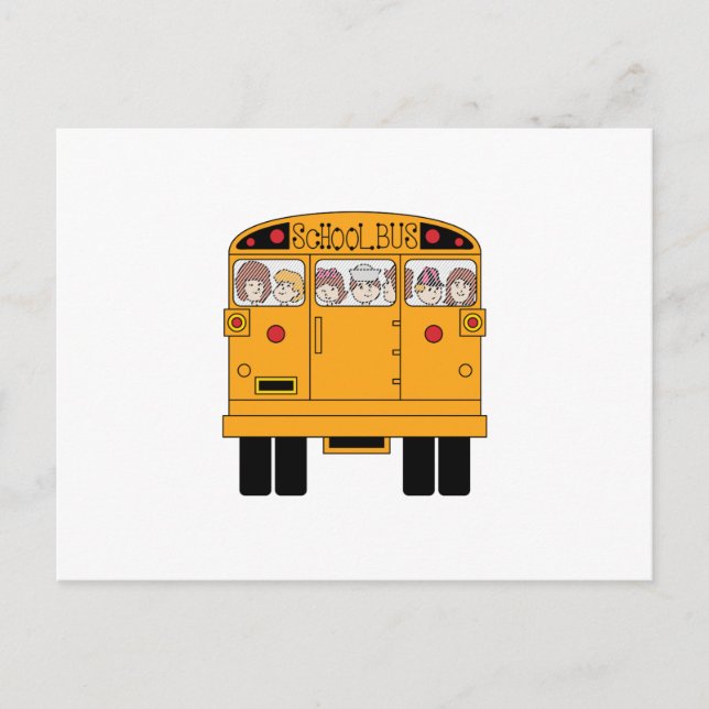 School Buss Rear Vykort (Framsida)