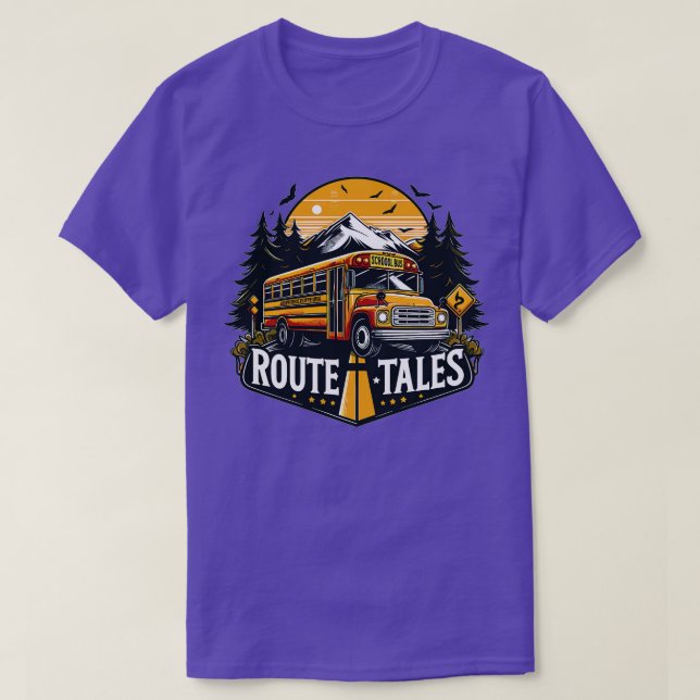 School Buss Route Tales T Shirt (Design framsida)