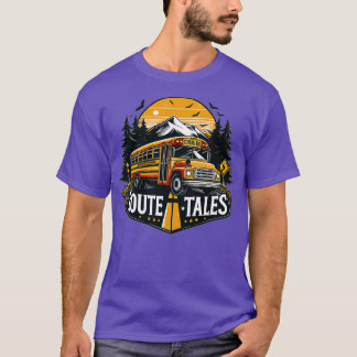 School Buss Route Tales T Shirt