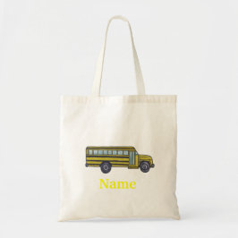 School Buss Tote Bag Tygkasse