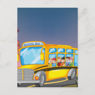 School buss vykort