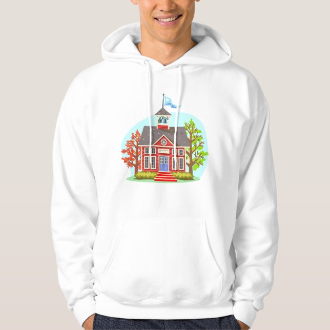 School Byggnad Manar Hoodie (Framsida)