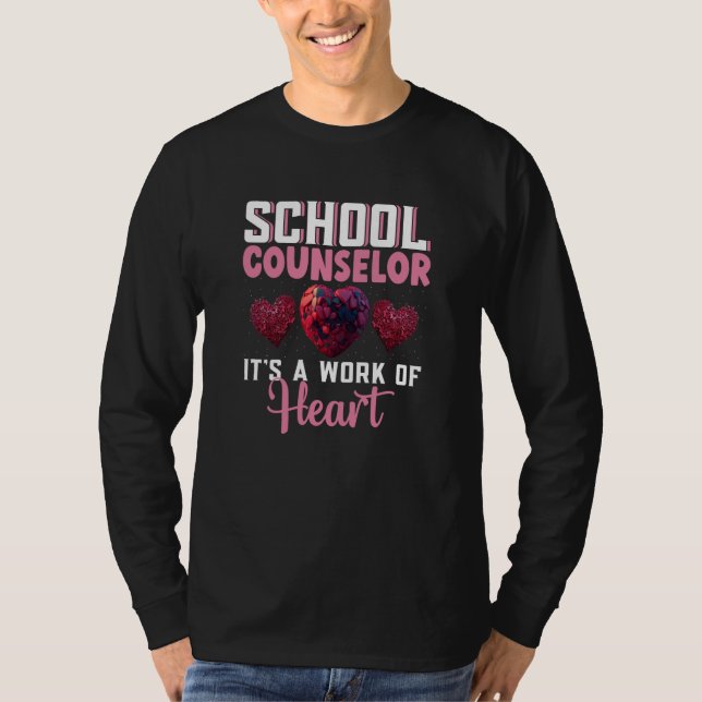 School Counselor Appreciation Valentine's Day Scho T Shirt (Framsida)