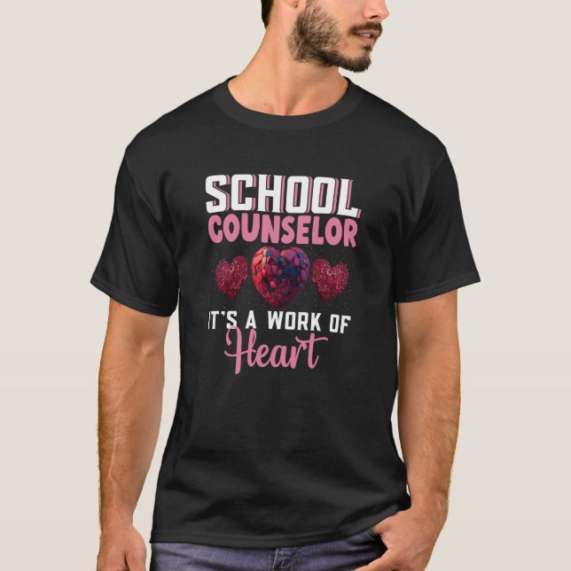 School Counselor Appreciation Valentine's Day Scho T Shirt (Framsida)