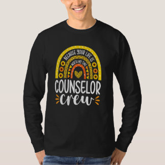 School Counselor Crew Sunflower Rainbow Teacher Ap T Shirt