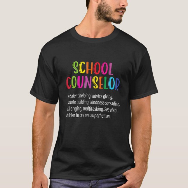 School Counselor Definition Funny Appreciation Cou T Shirt (Framsida)