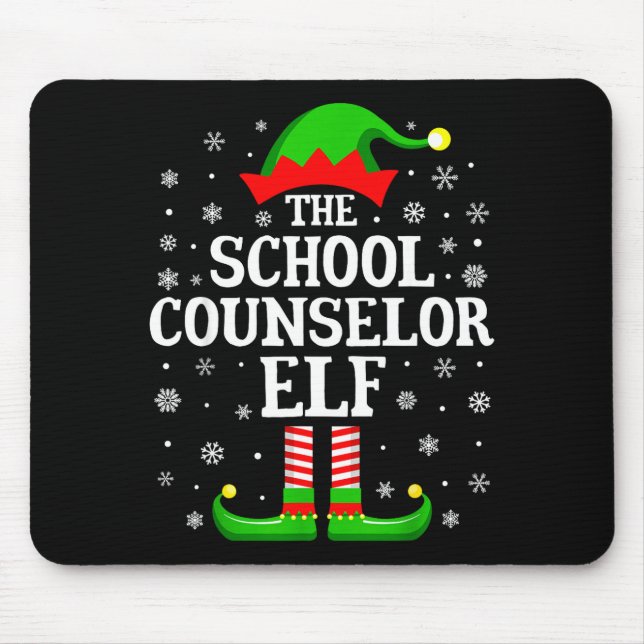 School Counselor Elf Funny Christmas Family Matchi Musmatta (Framsidan)