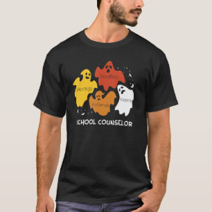 School Counselor Halloween Social Worker Ghost Psy T Shirt