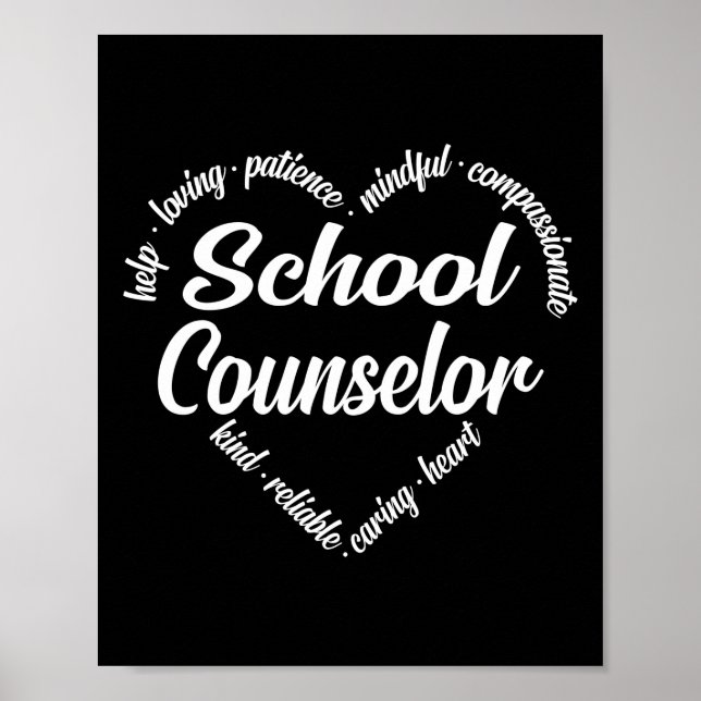 School Counselor Heart Ord Cloud Poster (Framsidan)