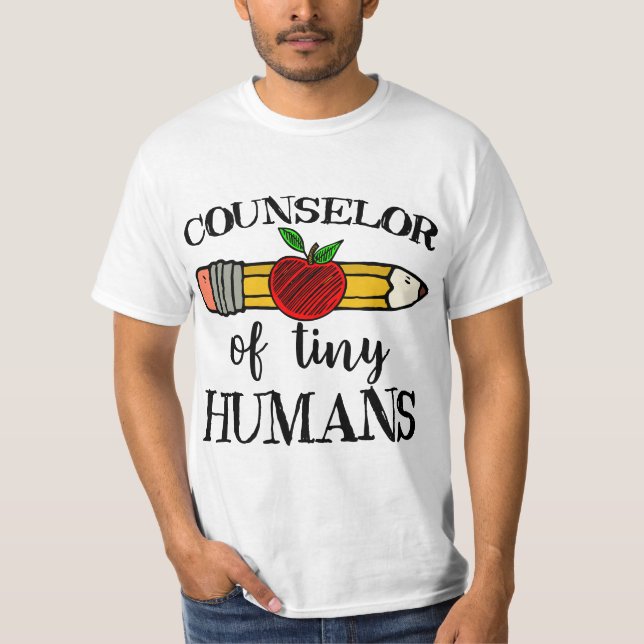 School Counselor of Tiny Humans Back To School Gui T Shirt (Framsida)