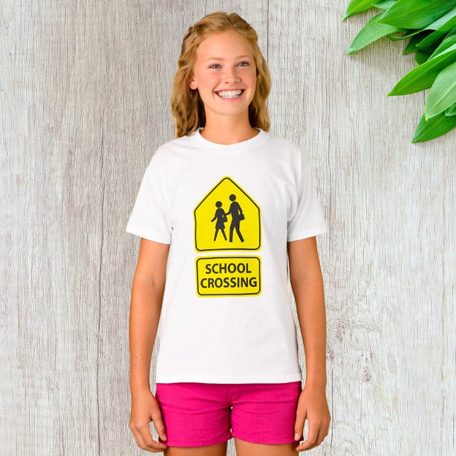 School Crossing Sign Girls T-Shirt (Skapare uppladdad)