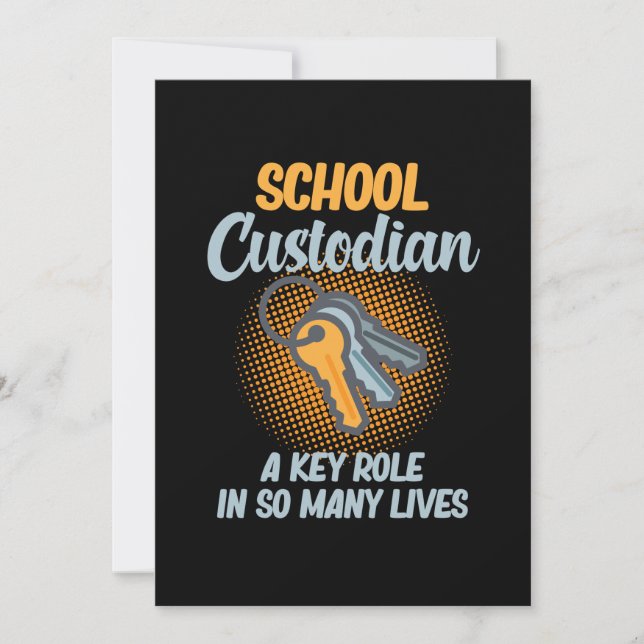 School Custodian Key Role In Lives Caretaker Janit Tack Kort (Framsida)