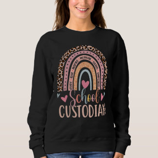 School Custodian Rainbow Leopard Print Men Women C T Shirt