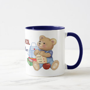 School Days Teddy - Preschool Teacher Mugg