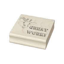 School Encouragement Giraffe Rubber Frimärke