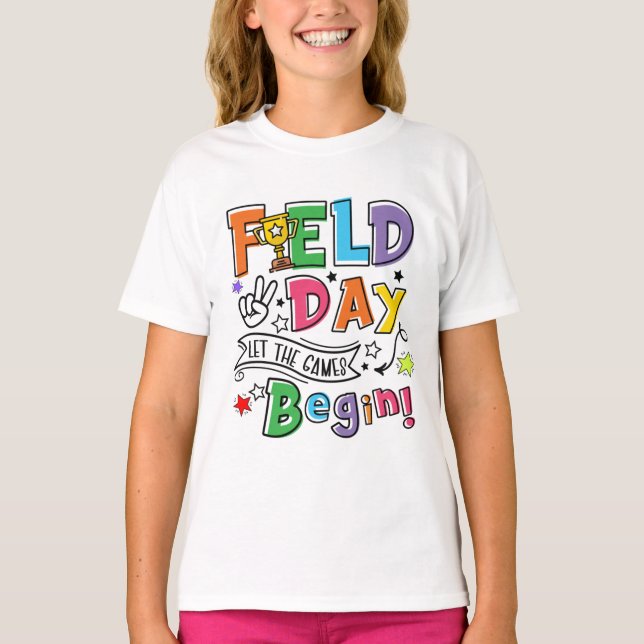School Fält Day För barn T-Shirt (Framsida)