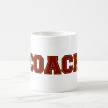 School Färg COACH Mugg, Maroon-Guld