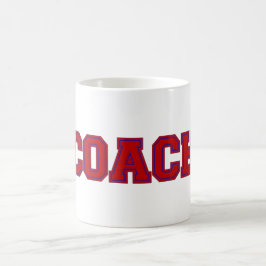 School Färg COACH Mugg, Red Blue Kaffemugg