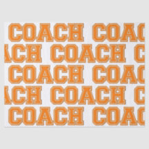 School Färg COACH Varsity Brev-Orange-White