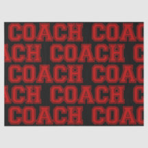 School Färg COACH Varsity Brev-Red and Black