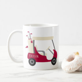School Färg - Crimson & Cream Golf Cart Kaffemugg