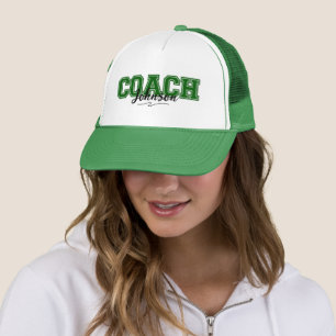 School Färg Personlig Coach-Grönt and White Keps