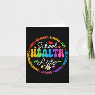 School Health Aide Squad Funny Back to school Nurs Kort