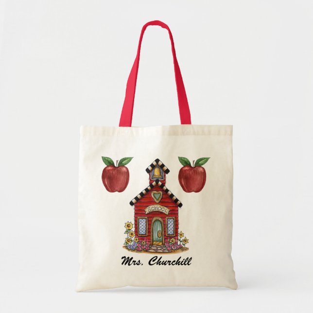 School House Teacher Tote - SRF Tygkasse (Framsidan)