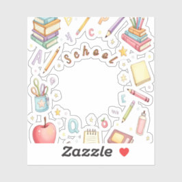 School Icons Sticker Set for Kids Klistermärken