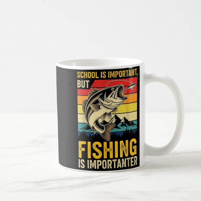 School Is Imrtant But Fishing Is Imrtanter Fish B  Kaffemugg (Höger)