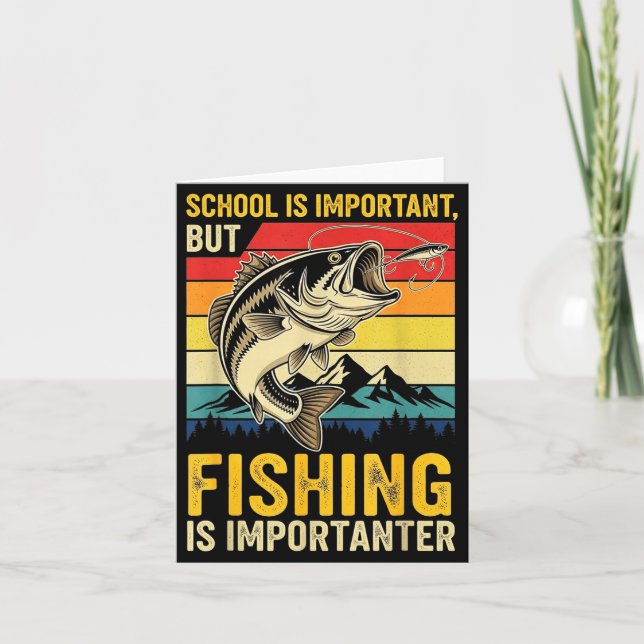 School Is Imrtant But Fishing Is Imrtanter Fish B  Kort (Framsida)
